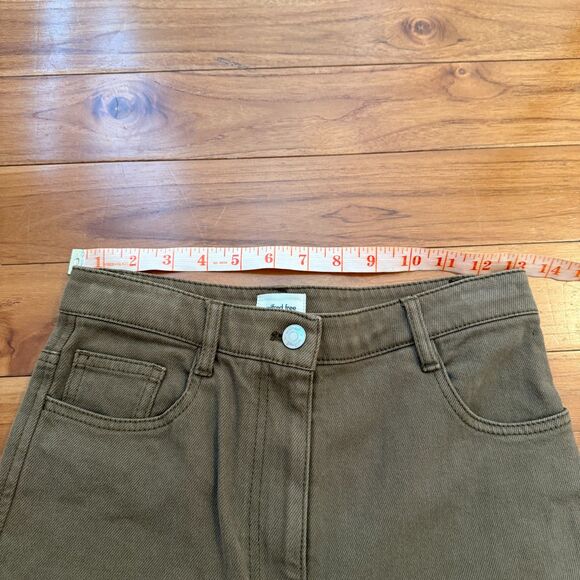 Women Aritzia Wilfred Free Twostep Flare Pant Gd Rustical Brown Green Size 4 - Picture 9 of 9